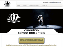 Tablet Screenshot of canadianschoolpresenters.com